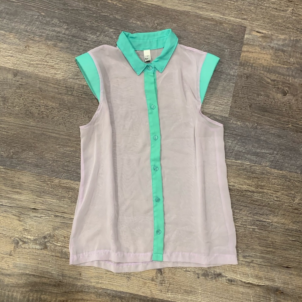 American Apparel Chiffon Sheer Blouse